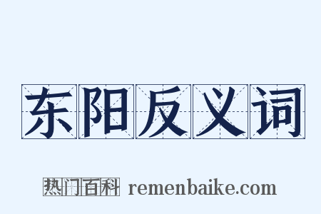 东阳反义词是什么意思的图片